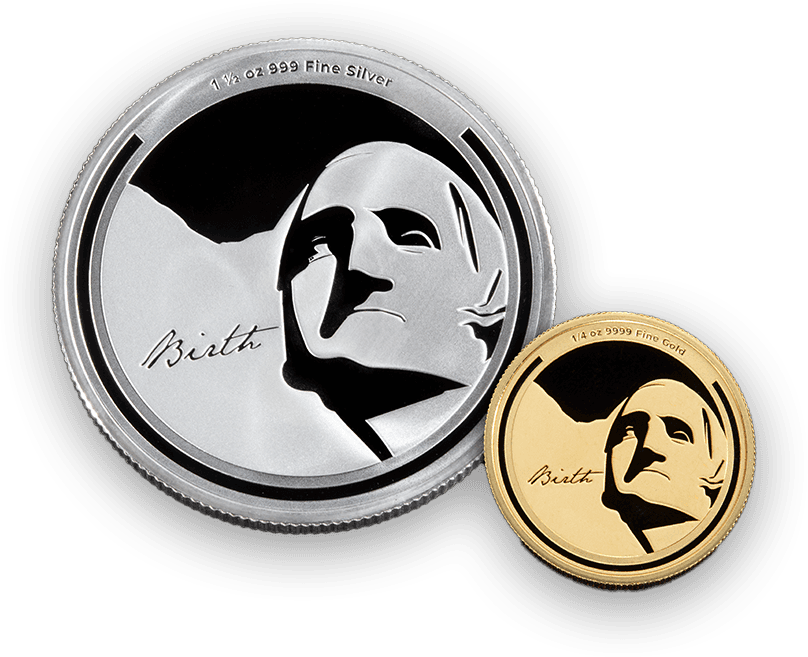 Front of the George Washington &ndash; Birth coin